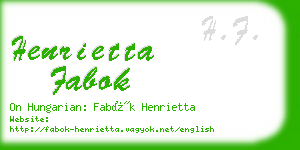 henrietta fabok business card